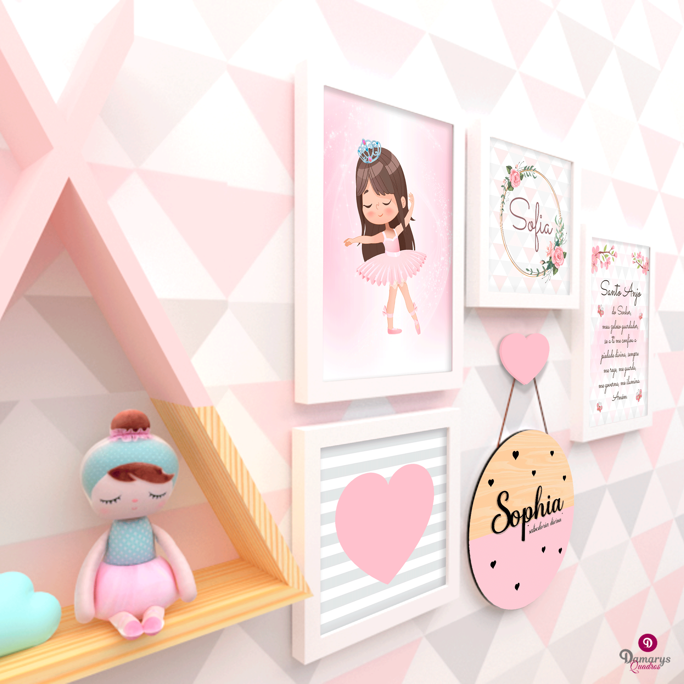 Quadro Infantil Kit Bailarina