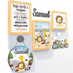Quadro Infantil Kit Safari Trenzinho