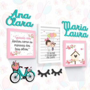 Quadro Infantil Kit Irmãs