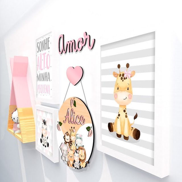 kit-quadros-safari-rosa