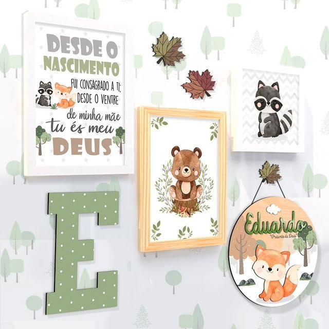 kit-quadros-animais-do-bosque