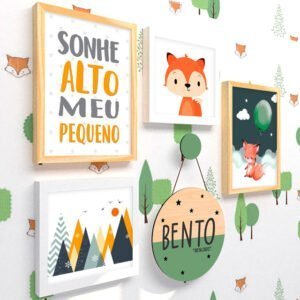Quadro Infantil Kit Raposinha
