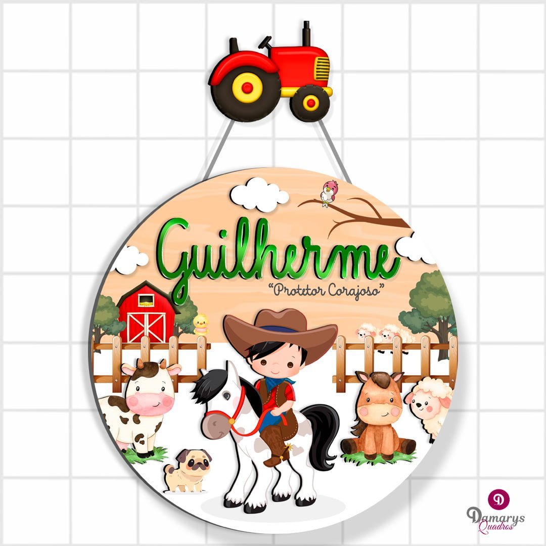 Quadro Infantil Kit Fazendinha