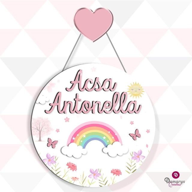Porta Maternidade Arco-íris no Jardim