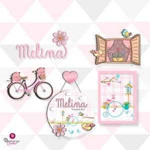 Quadro Infantil Kit Jardim Encantado