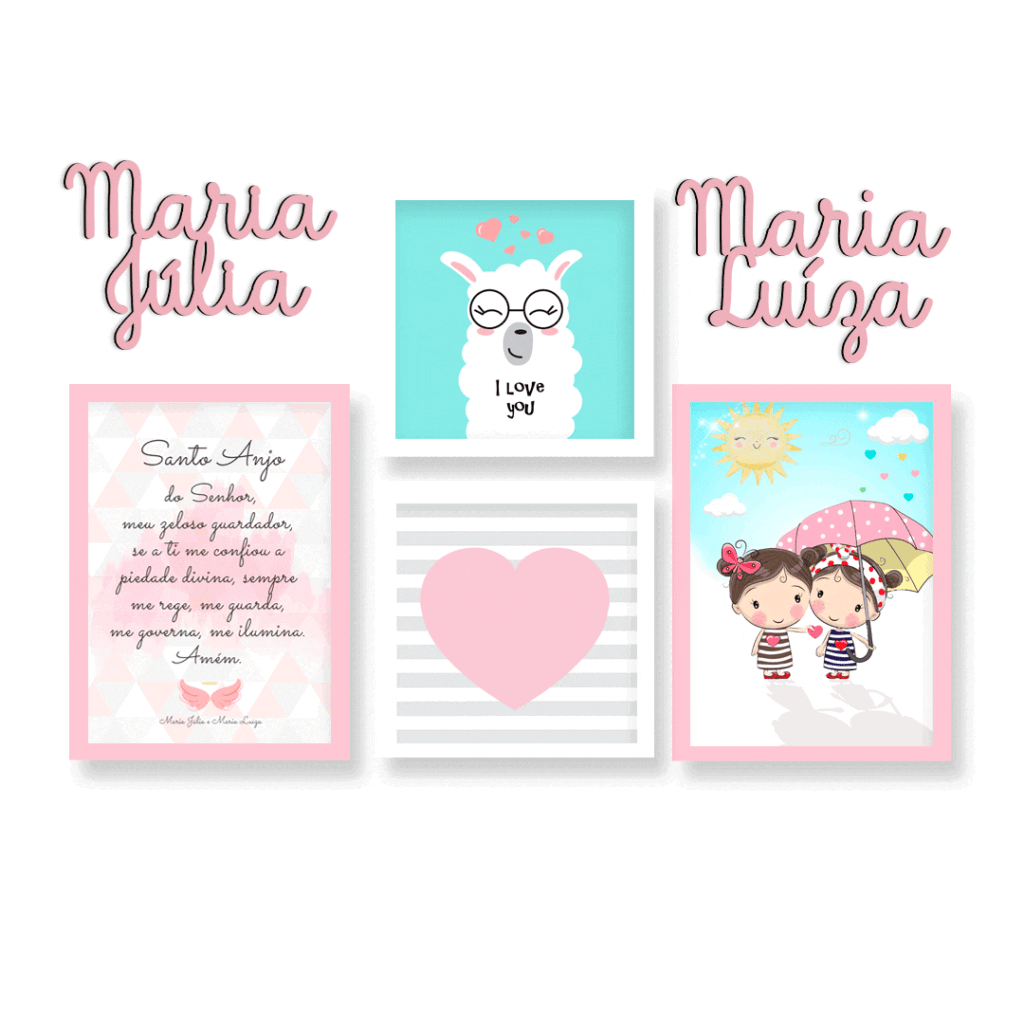 Quadro Infantil Kit Irmãs