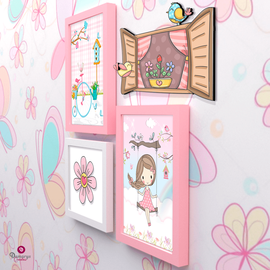 Quadro Infantil Kit Jardim