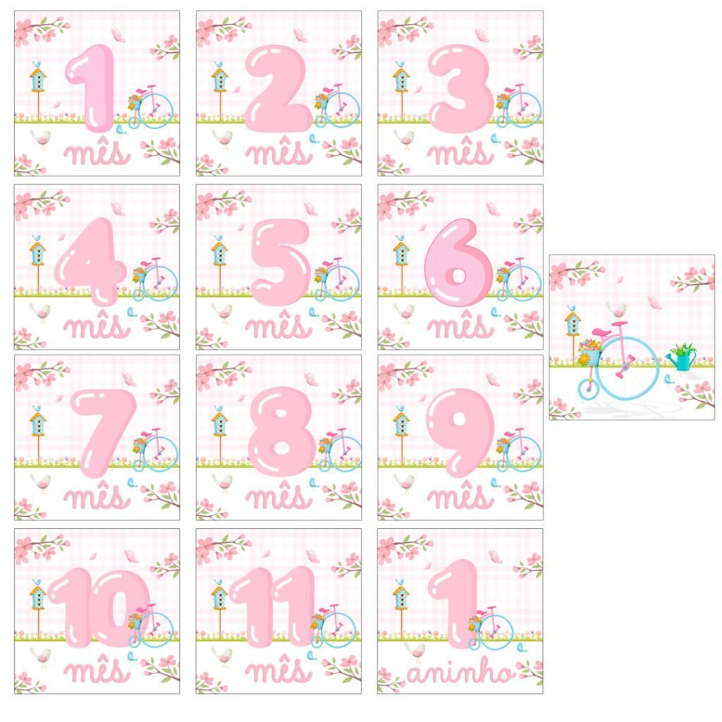 Quadro Mesversário Jardim Encantado