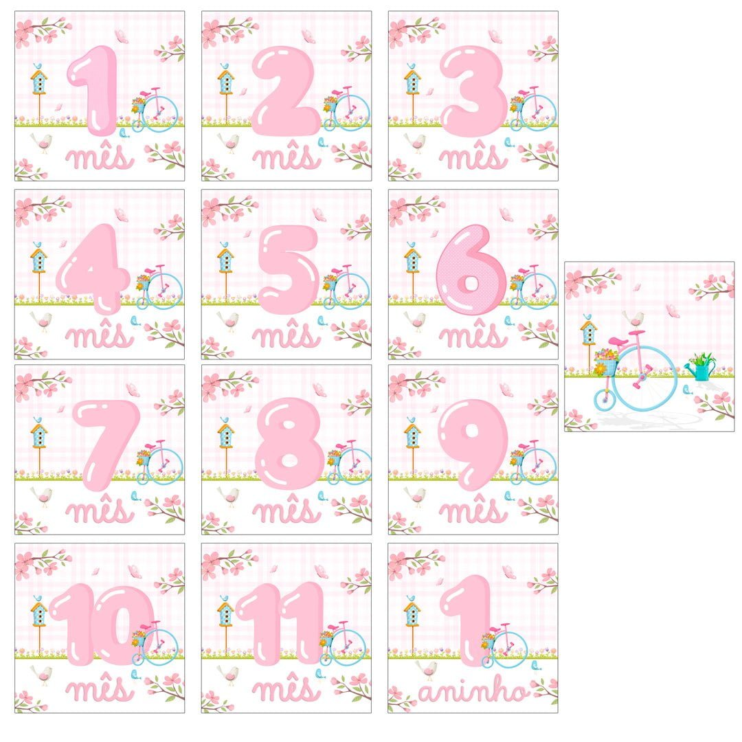 Quadro Mesversário Jardim Encantado