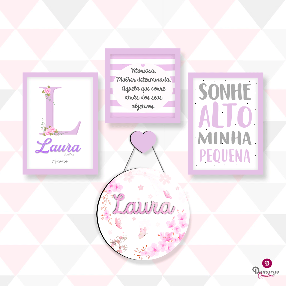 Quadro Infantil Kit Sonhe Alto