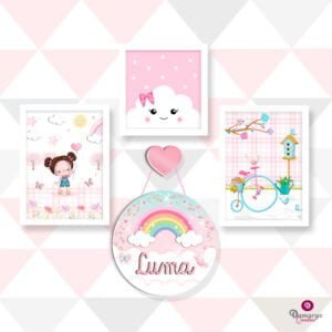 Quadro Infantil Kit Jardim Encantado 2