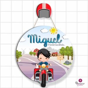 Porta Maternidade Menininho Motoqueiro