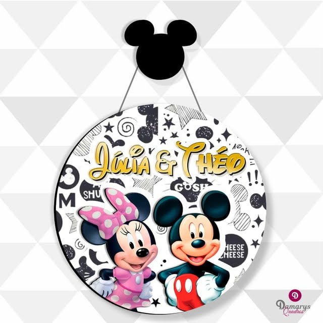 Porta Maternidade Mickey e Minnie