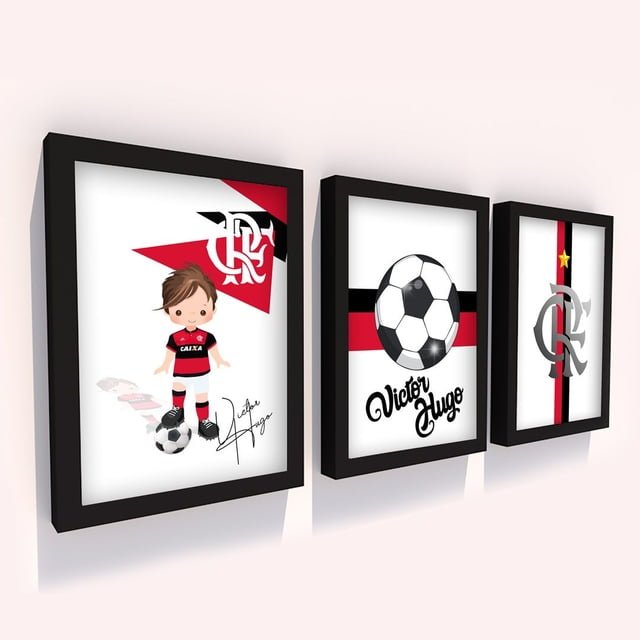 Quadro Infantil Kit Flamengo 2