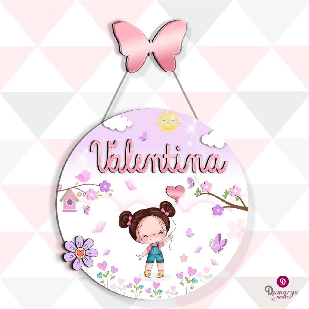 Porta Maternidade jardim das Flores Lilás