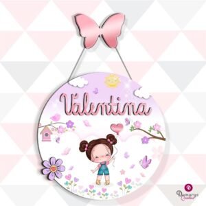 Porta Maternidade jardim das Flores Lilás