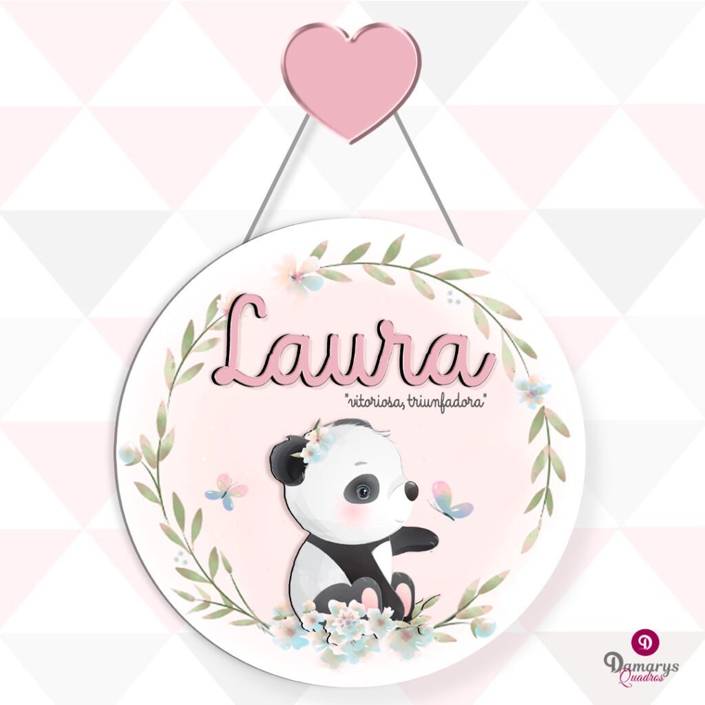 Porta Maternidade Ursinha panda