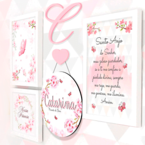 Quadro Infantil Kit Jardim das Borboletas 5