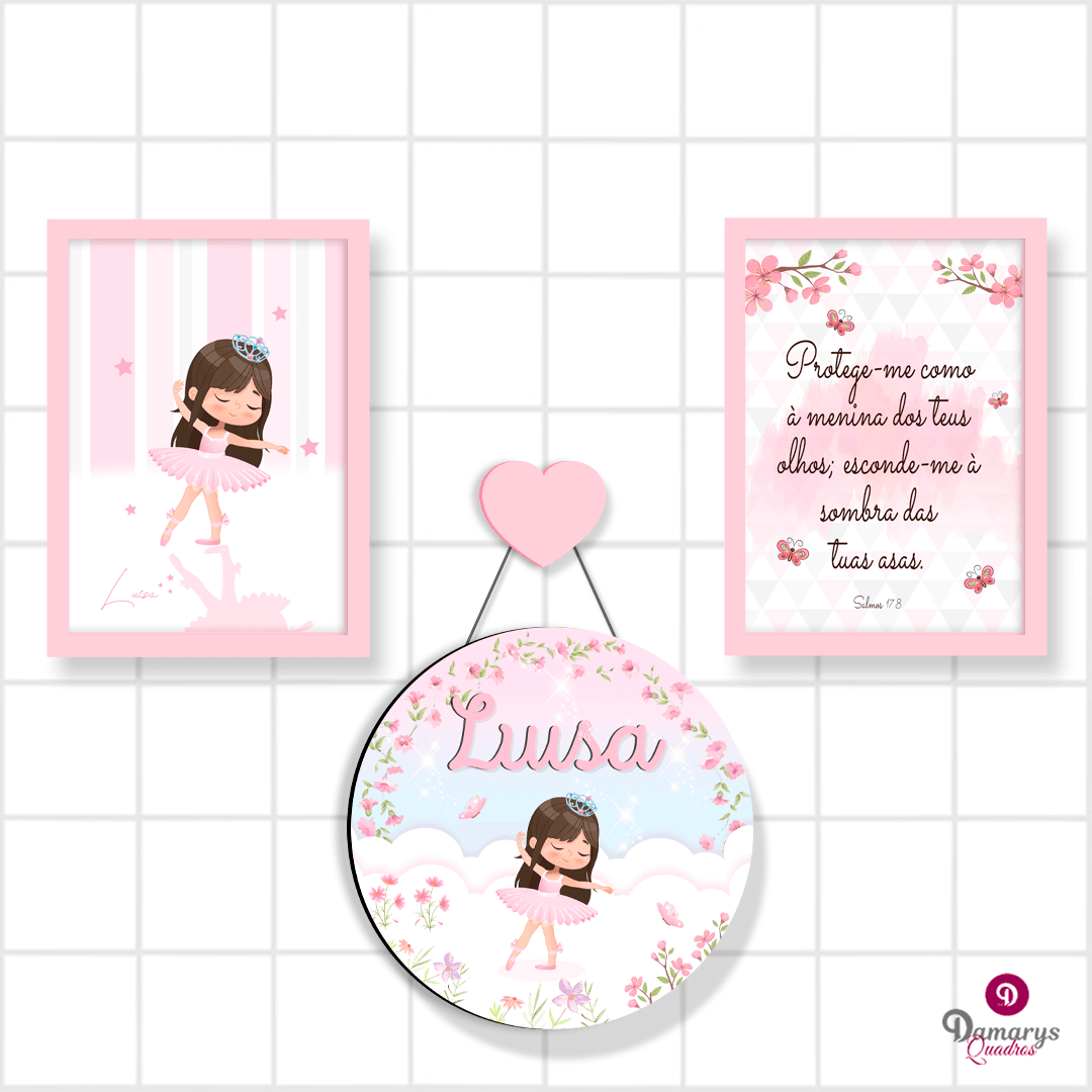 Quadro Infantil Kit Bailarina 5