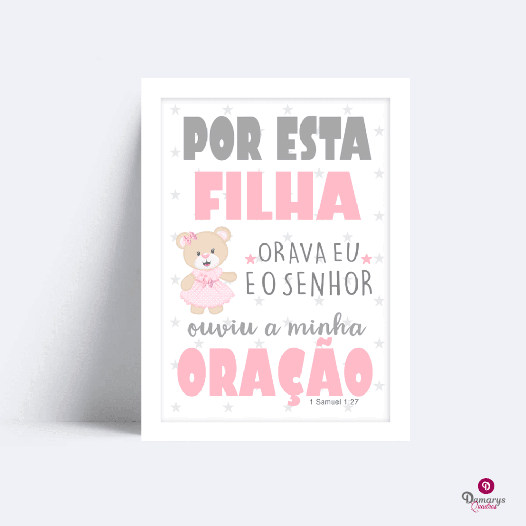 Quadro Por Esta Filha Orava Eu Ursinha