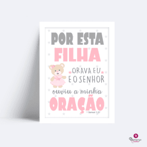 Quadro Por Esta Filha Orava Eu Ursinha