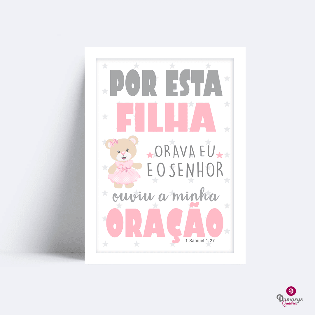 Quadro Por Esta Filha Orava Eu Ursinha