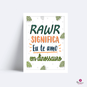 Quadro Dinossauro Rawr