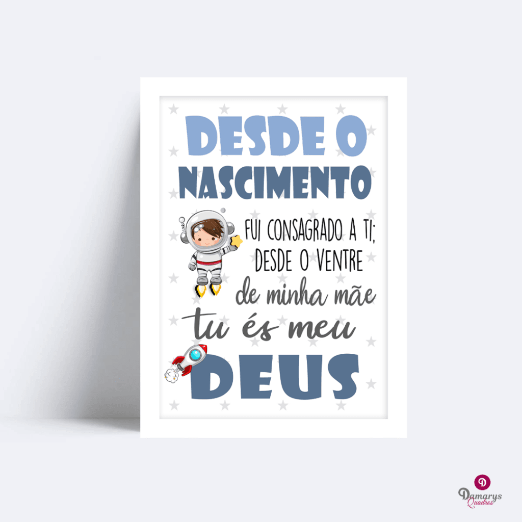 Quadro Versiculo Mais Astronauta