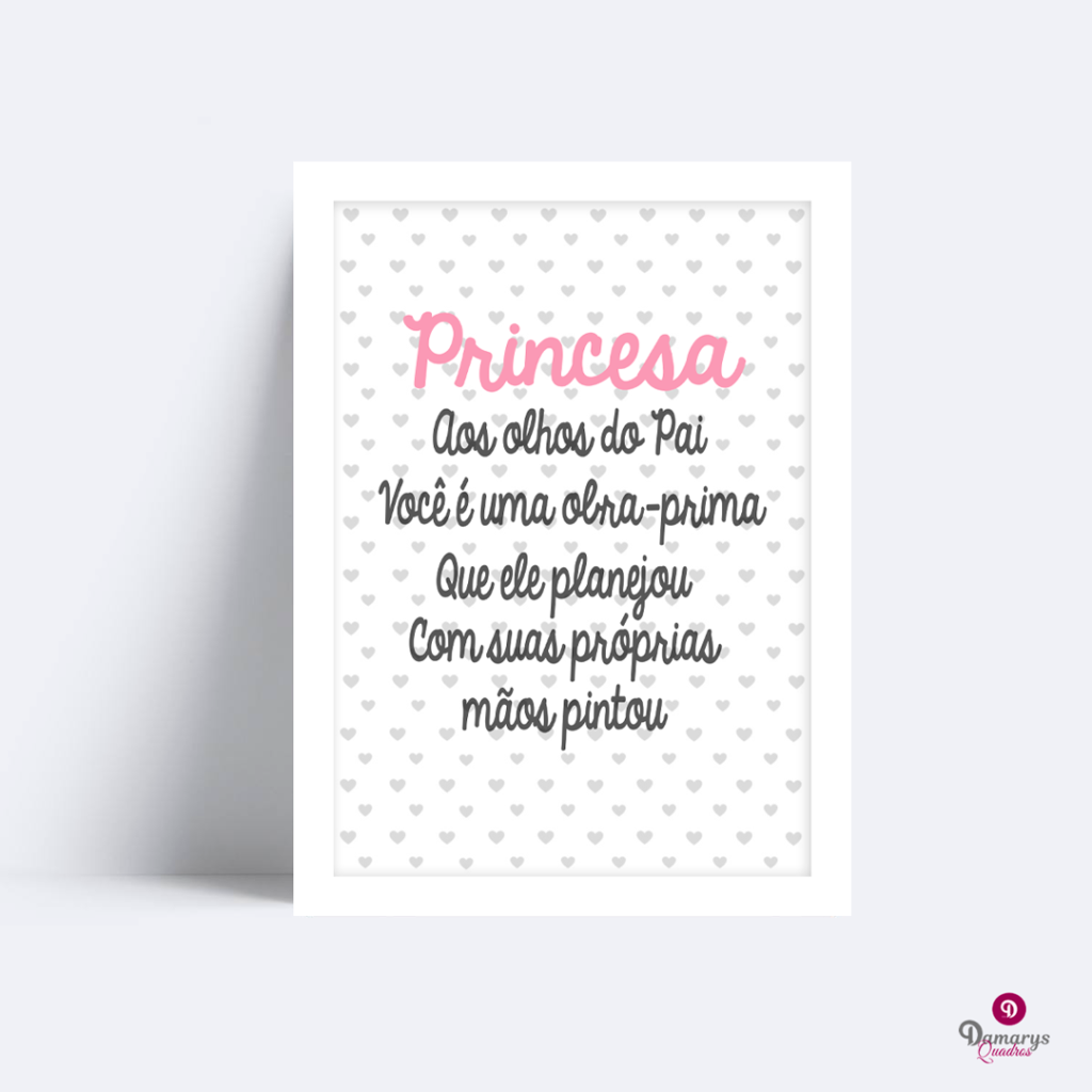 Quadro Princesa Aos Olhos do Pai