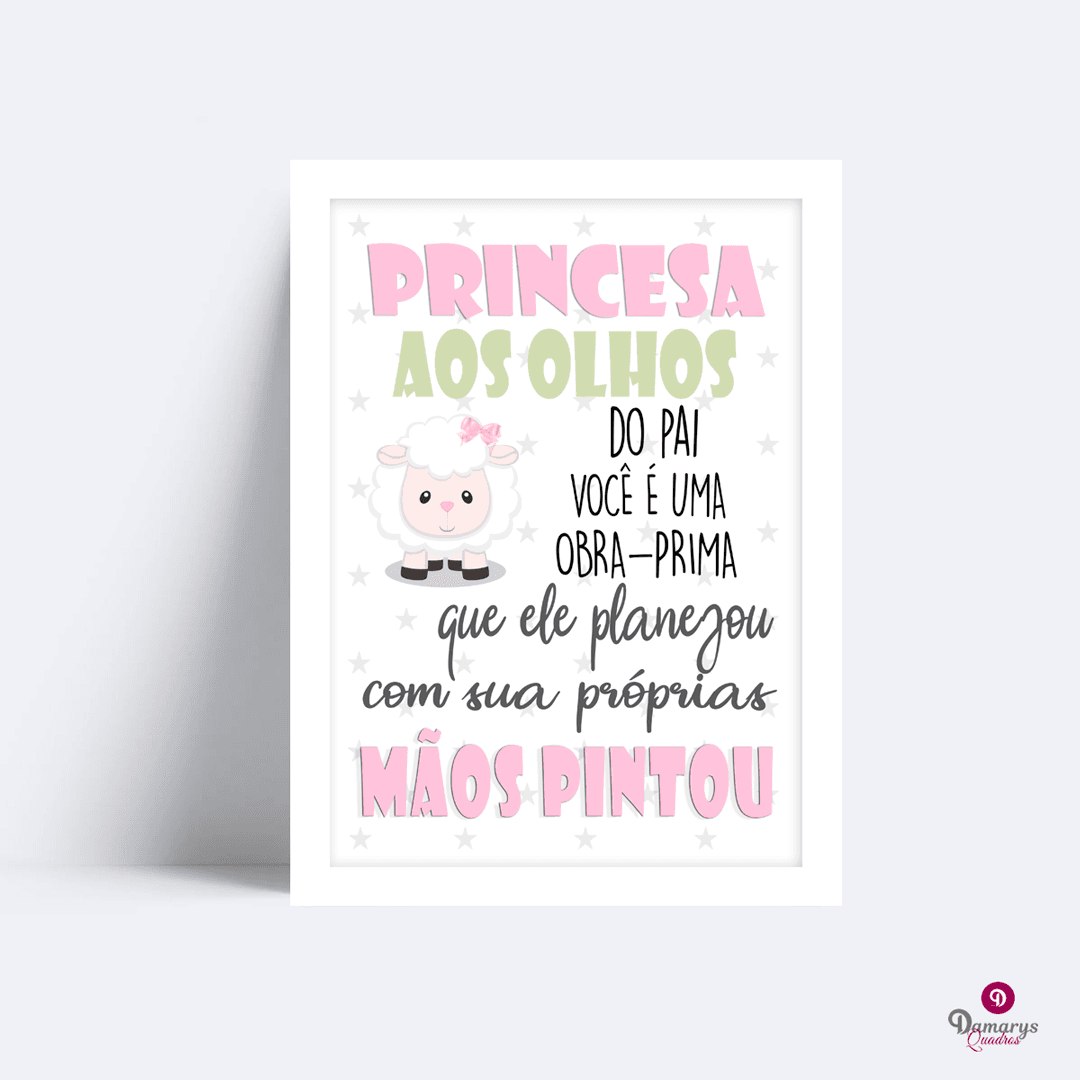 Quadro Ovelhinha Aos Olhos do Pai