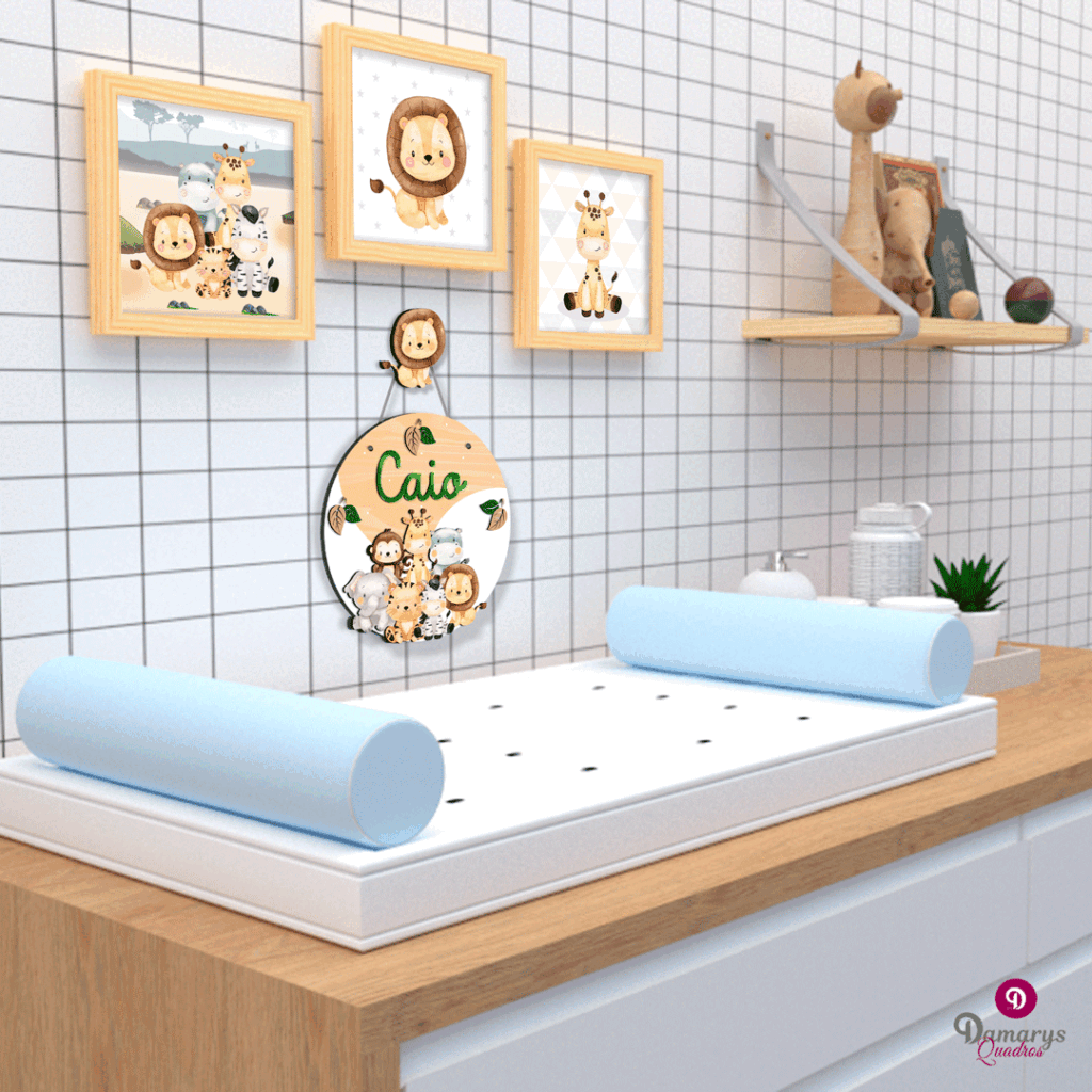 Quadro Infantil Kit Safari Baby