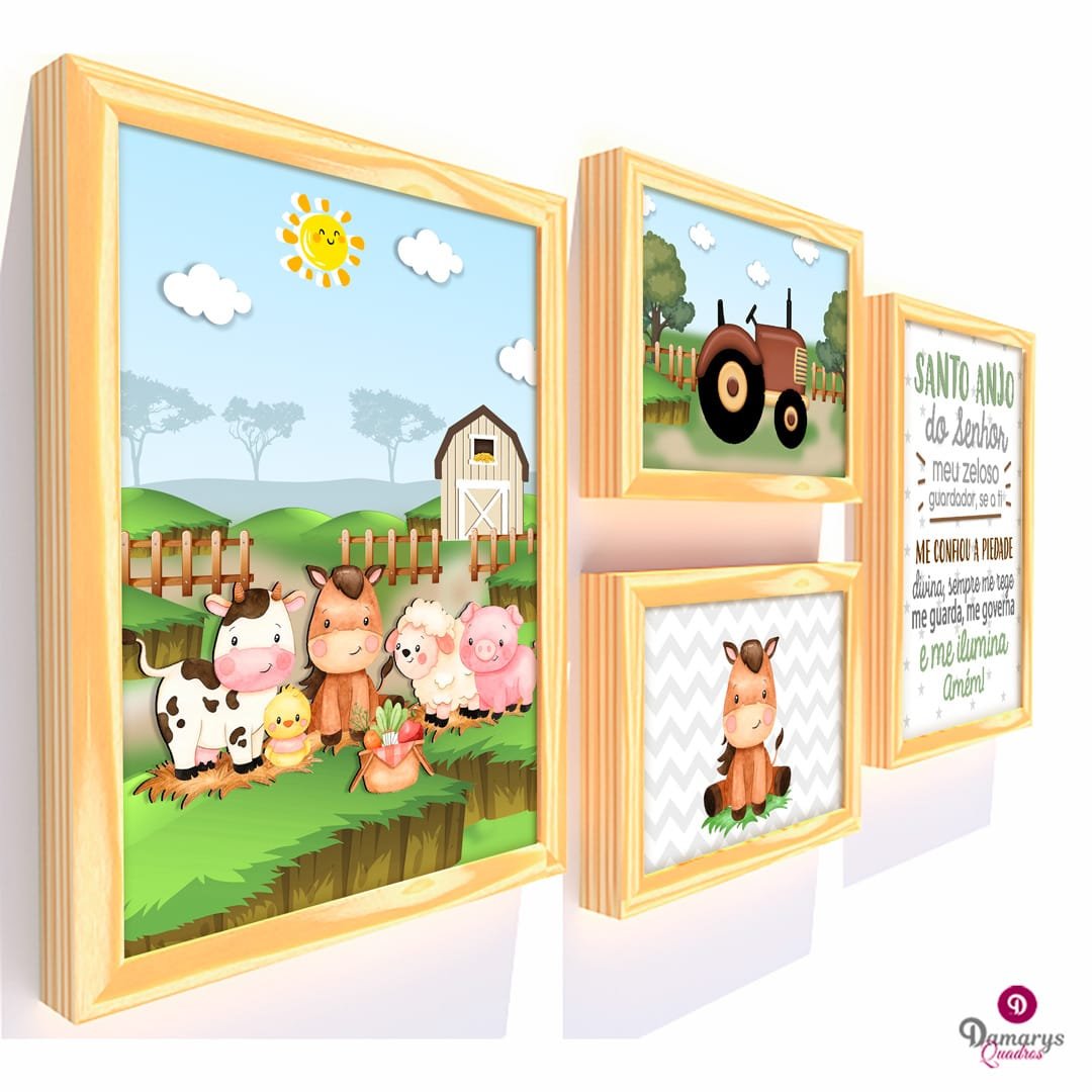 Quadro Infantil Kit Fazedinha