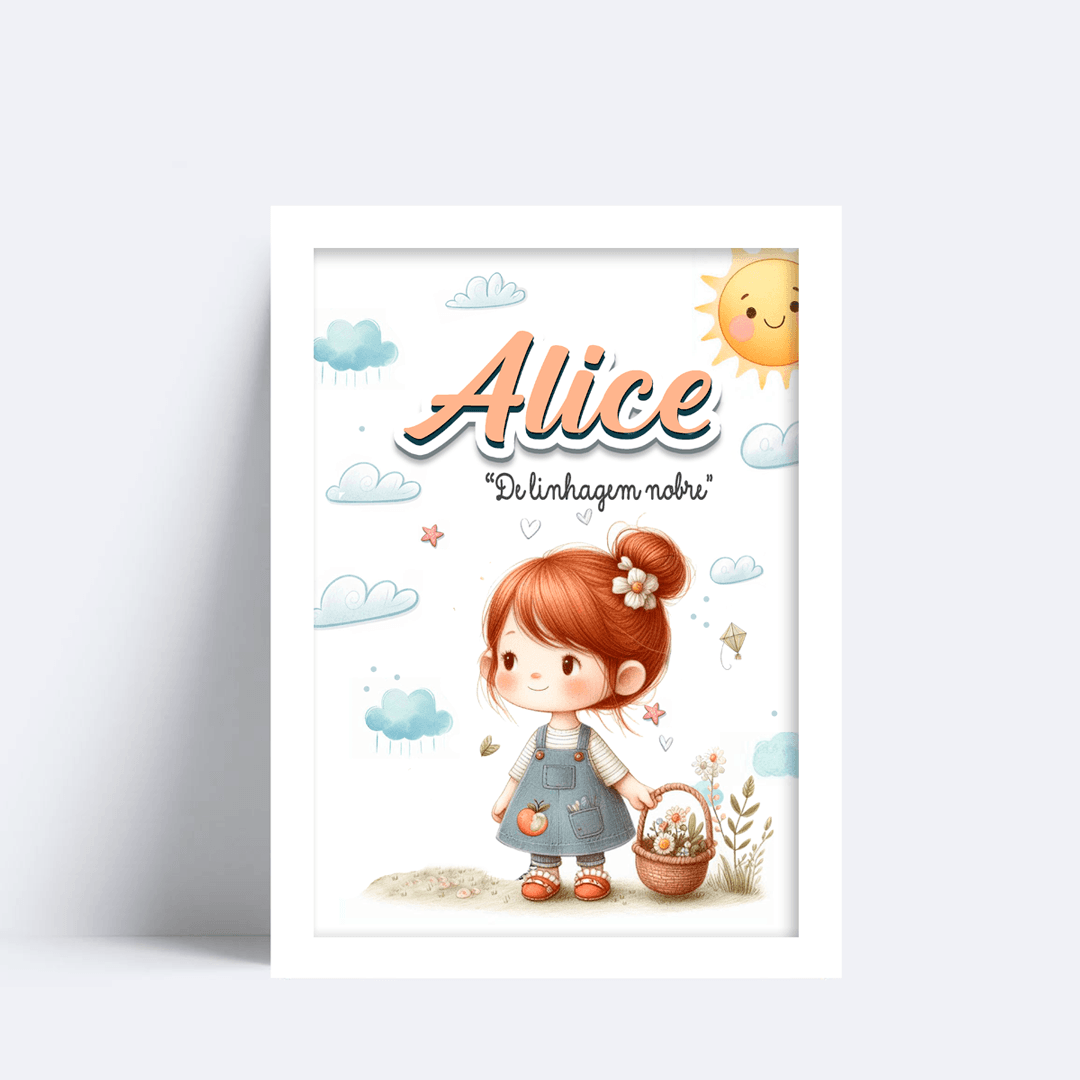Quadro Com Nome Alice