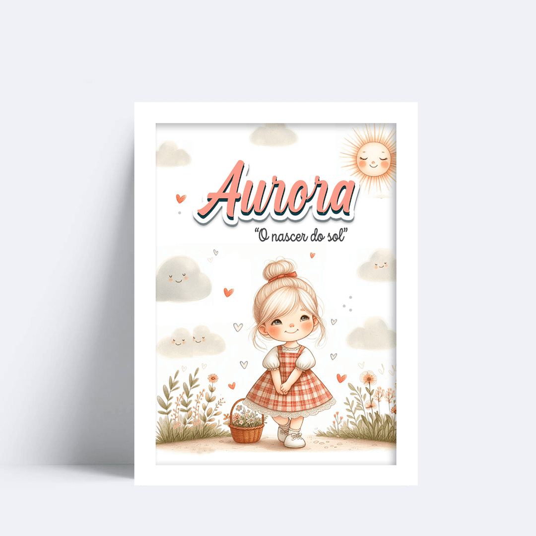 Quadro Com Nome Aurora