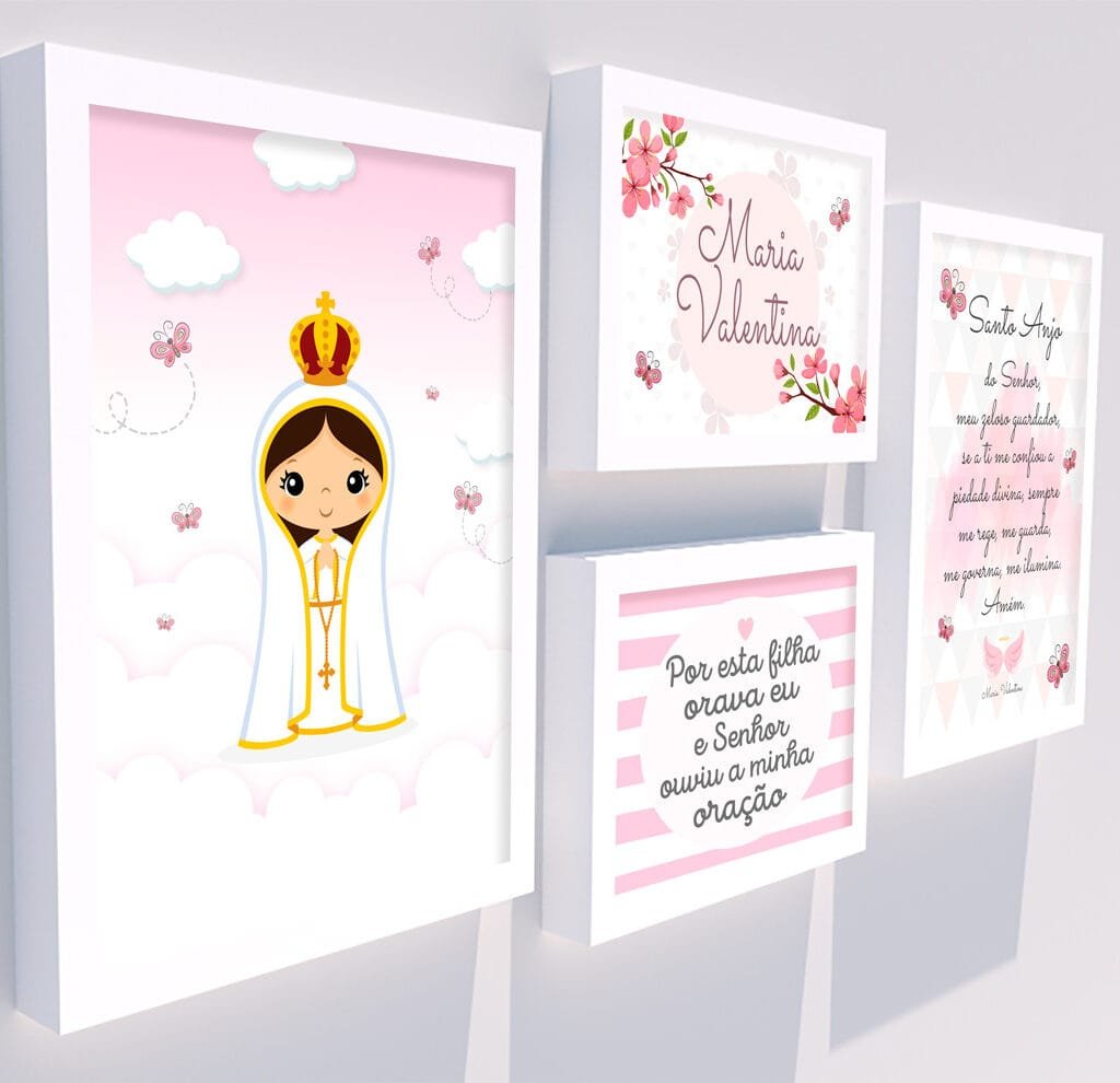 Quadro Infantil Kit Nossa Senhora