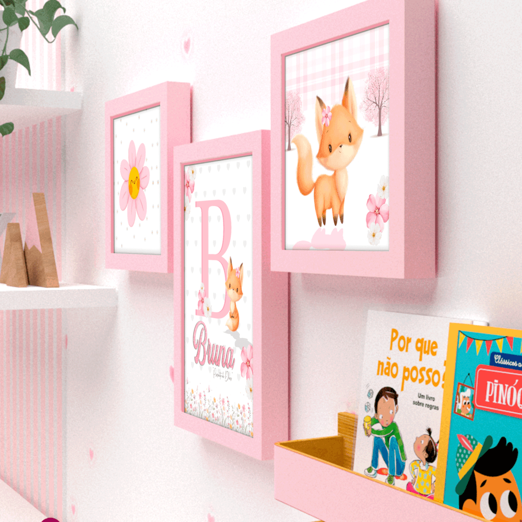 Kit de Quadros Raposinha Baby